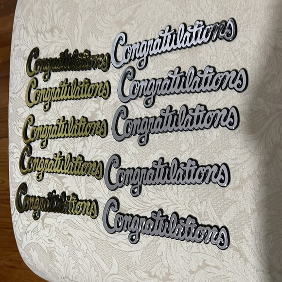 Congratulations 10 piece cake topper decoration piece for anything cake - Picture 2 of 10